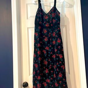 Never worn! I Heart Ronson floral midi dress with mesh detail